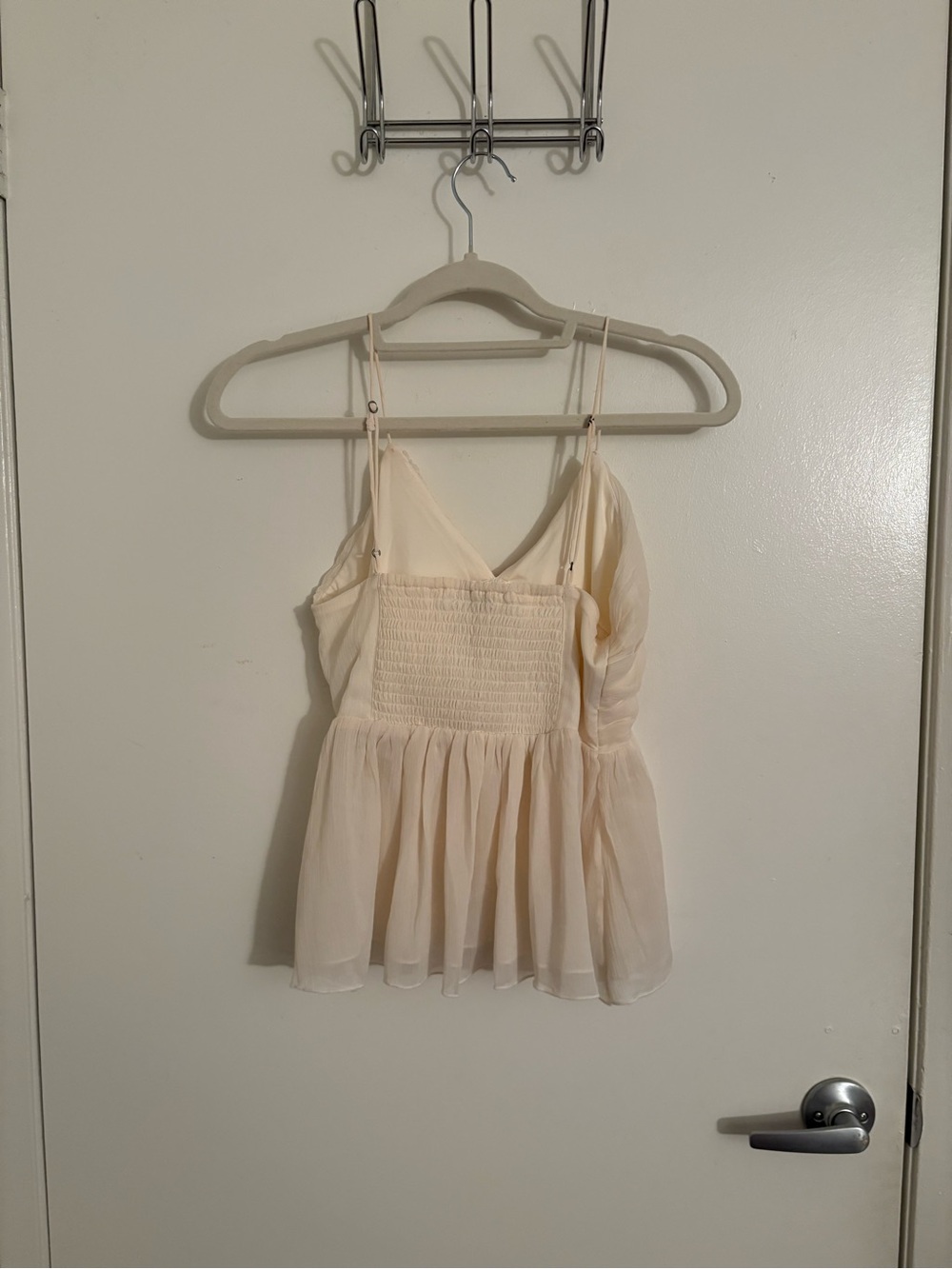 Abercrombie & Fitch Cream Spaghetti-Strap Chiffon Camisole - Picture 5 of 5